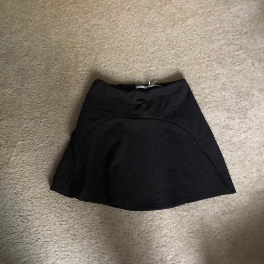 A black mini skirt